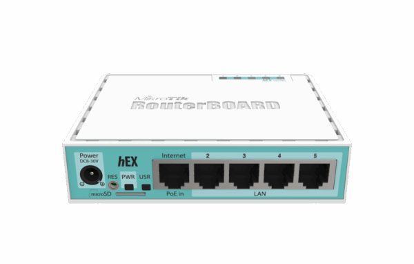 روتر MikroTik hEX (RB750Gr3) | روتر کابلی با 5 پورت گیگابیتی و پردازنده قدرتمند - تصویر 1