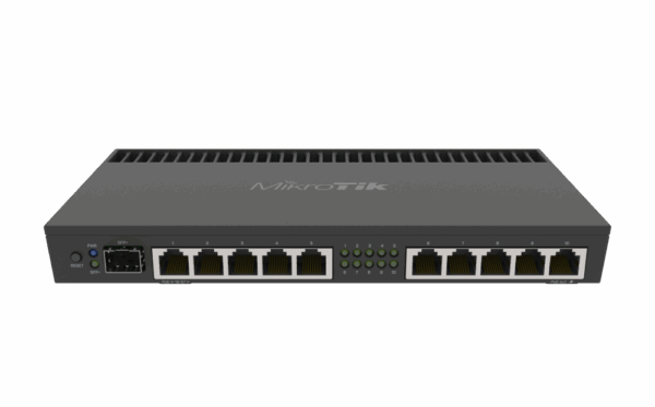 روتر قدرتمند MikroTik RB4011iGS+RM | پردازنده 4 هسته‌ای و 10 پورت گیگابیت - تصویر 1